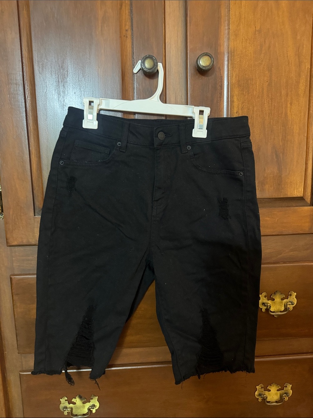 wild fable Black Distressed Bermuda Shorts